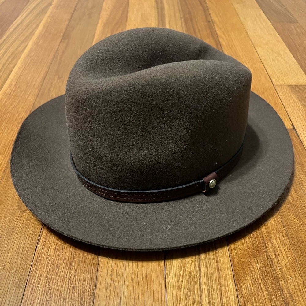 Brown rag and bone hat